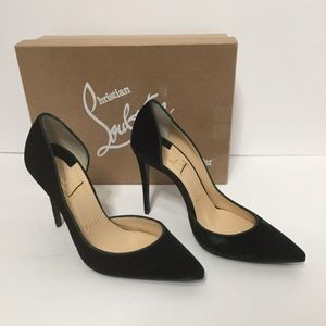 Christian Louboutin Velvet Croc Heels